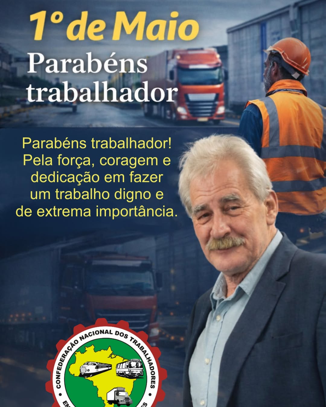 1º DE MAIO - Parabéns Trabalhador! 🎉 Pela força, coragem e dedicação em fazer um trabalho digno e d